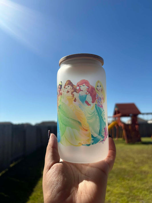 Princess Frosted Glass Cup